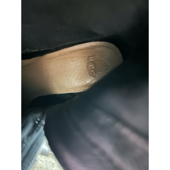 UGG Bandara Tall Black Leather Riding Boots Women's 8 Equestrian Minimalist - Picture 13 of 14